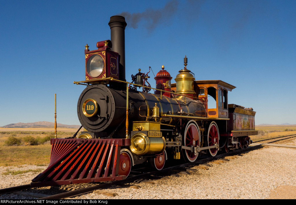 UP 119 on display at Promontory Summit, UT